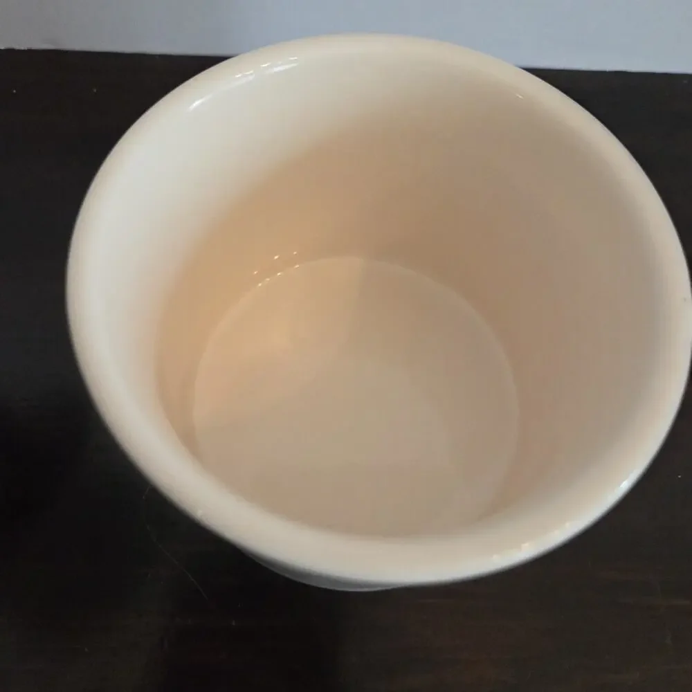 Original Butter Bell Crock Cream Blue Stripe Stoneware Farmhouse 1/2 Cup